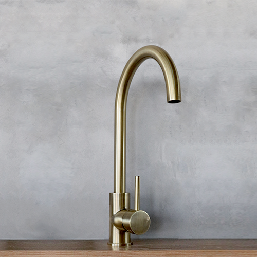 Brushed burnished brass tapware mixers showers sinks Australia