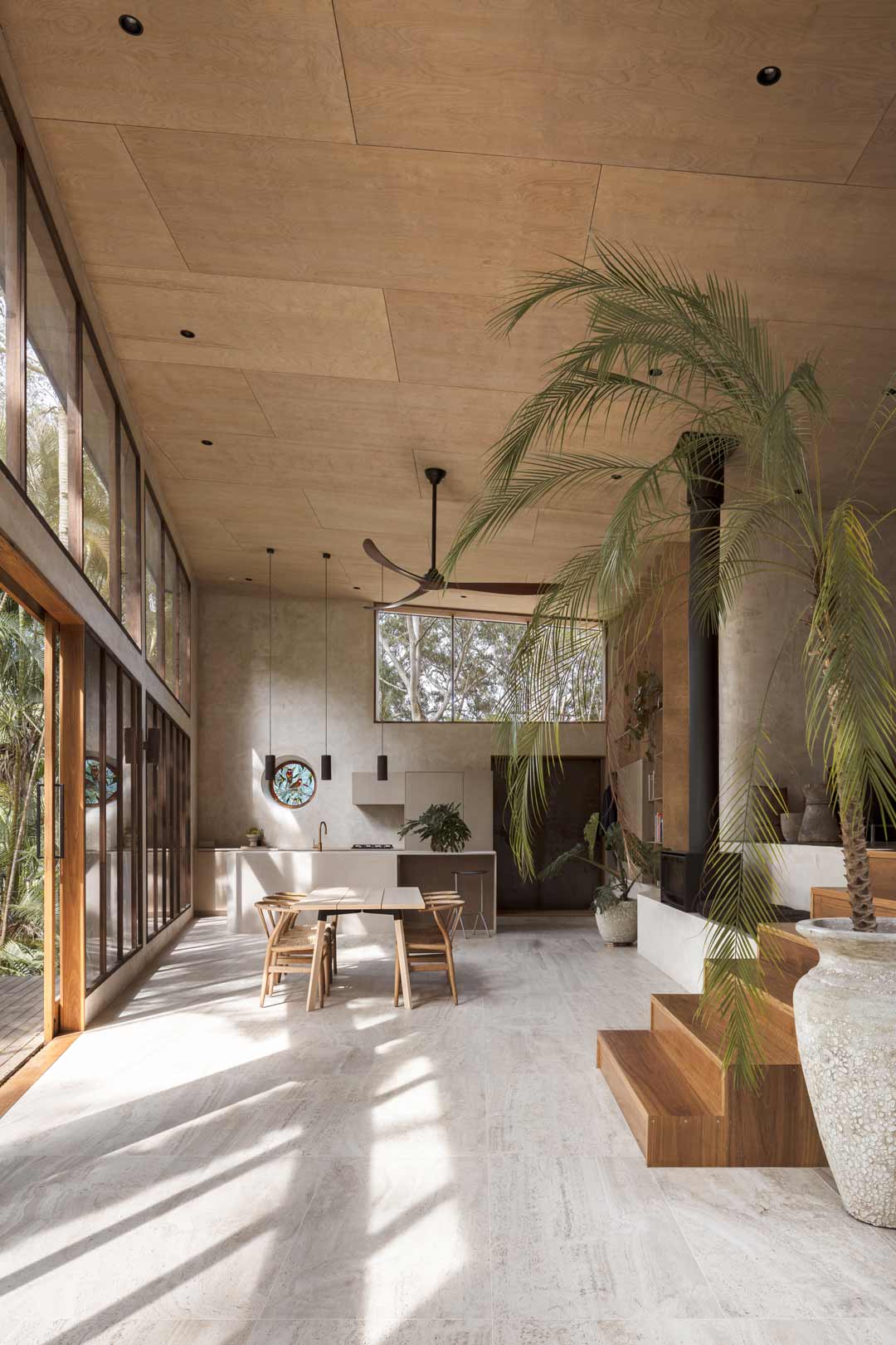 Immerse Yourself in Nature With This Mid-Century Modern-Inspired Home Devoid of White | House Tour