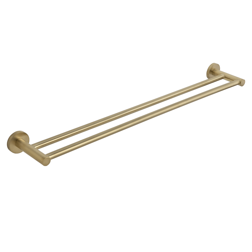 Cali Brushed Brass Double Towel Rail (2021) | ABI | 10 Year Warranty