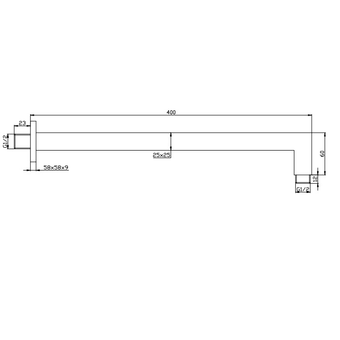 ELI-SHOWER-ARM-SQUARE-400MM-Specification-2-2
