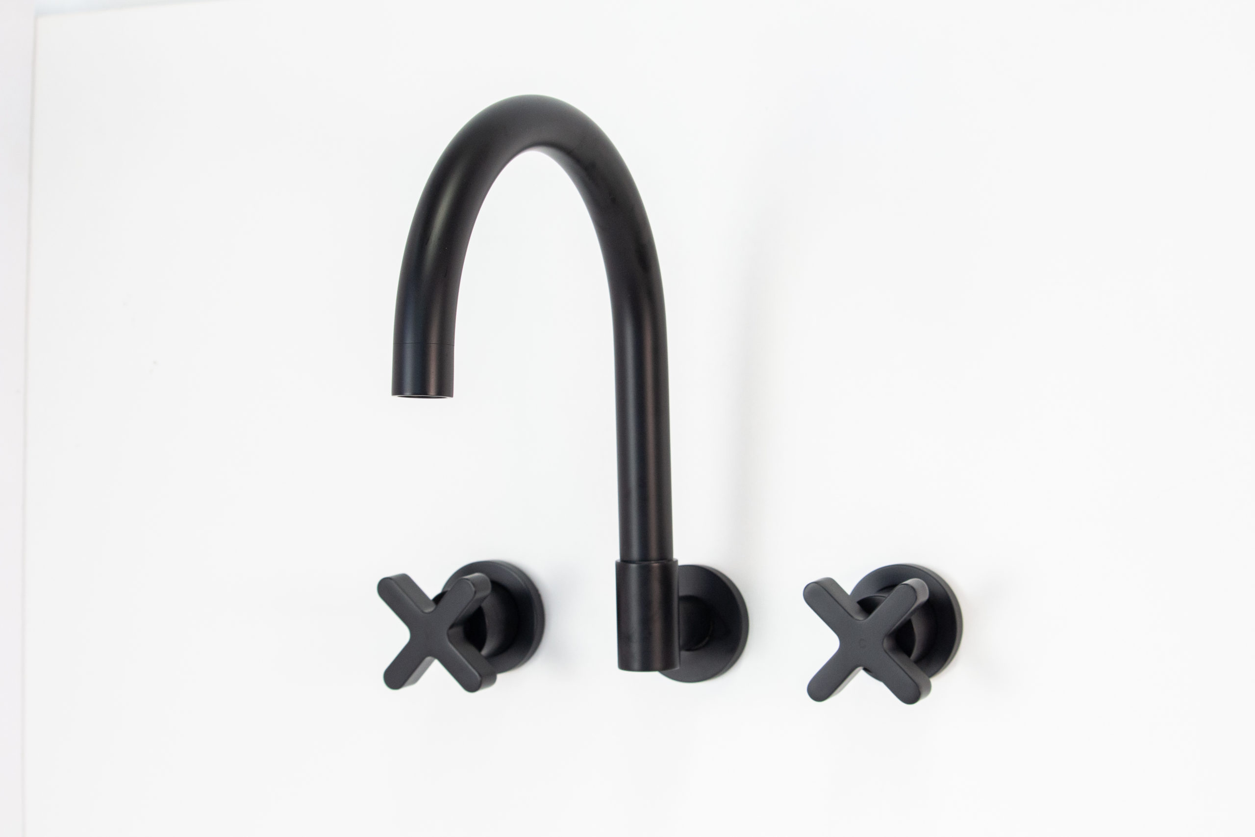 Gooseneck Swivel Wall Mounted Bath Spout Matte Black ABI Bathrooms