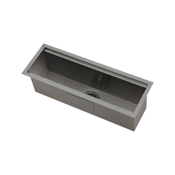 (D)Kitchen Trough 640mm - Entertainer Series - Brushed Gunmetal