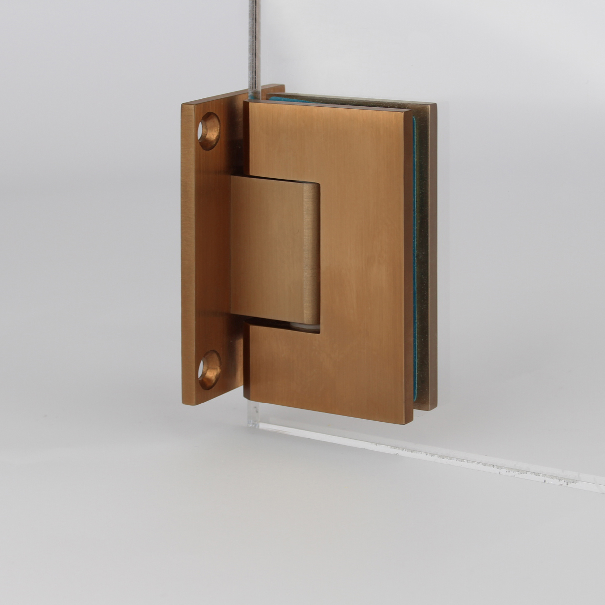 Kenzie Glass to Wall Shower Hinge Brushed Copper ABI Bathrooms