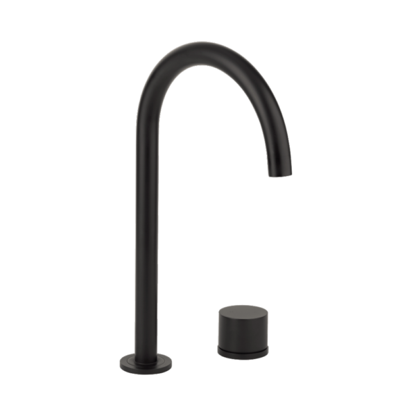 (D)Milani Basin Hob Mixer Set - Matte Black