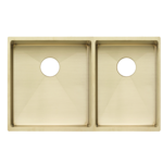 Vita double brass sink with wastes