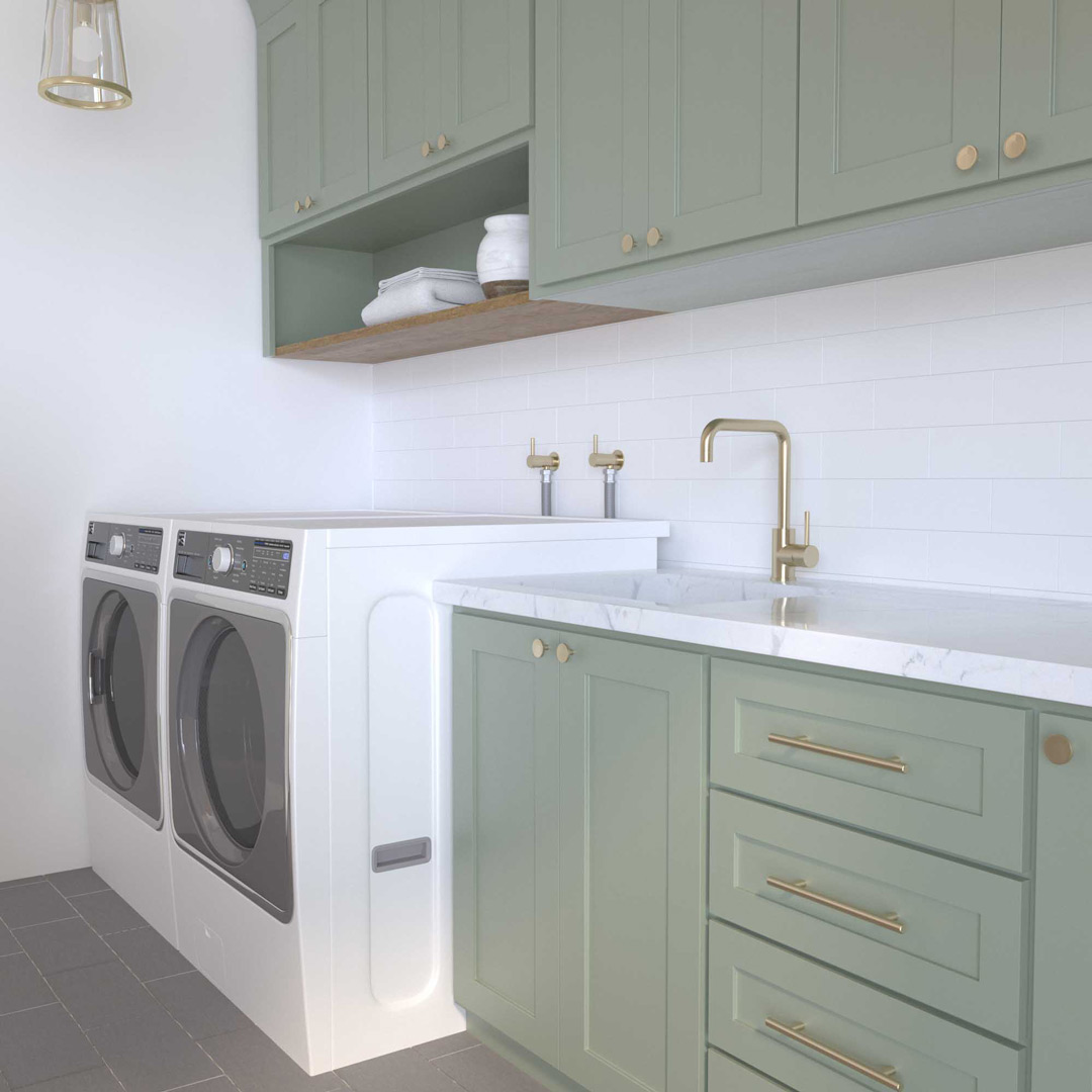 Washing Machine Stops - Brushed Brass | ABI Bathrooms & Interiors