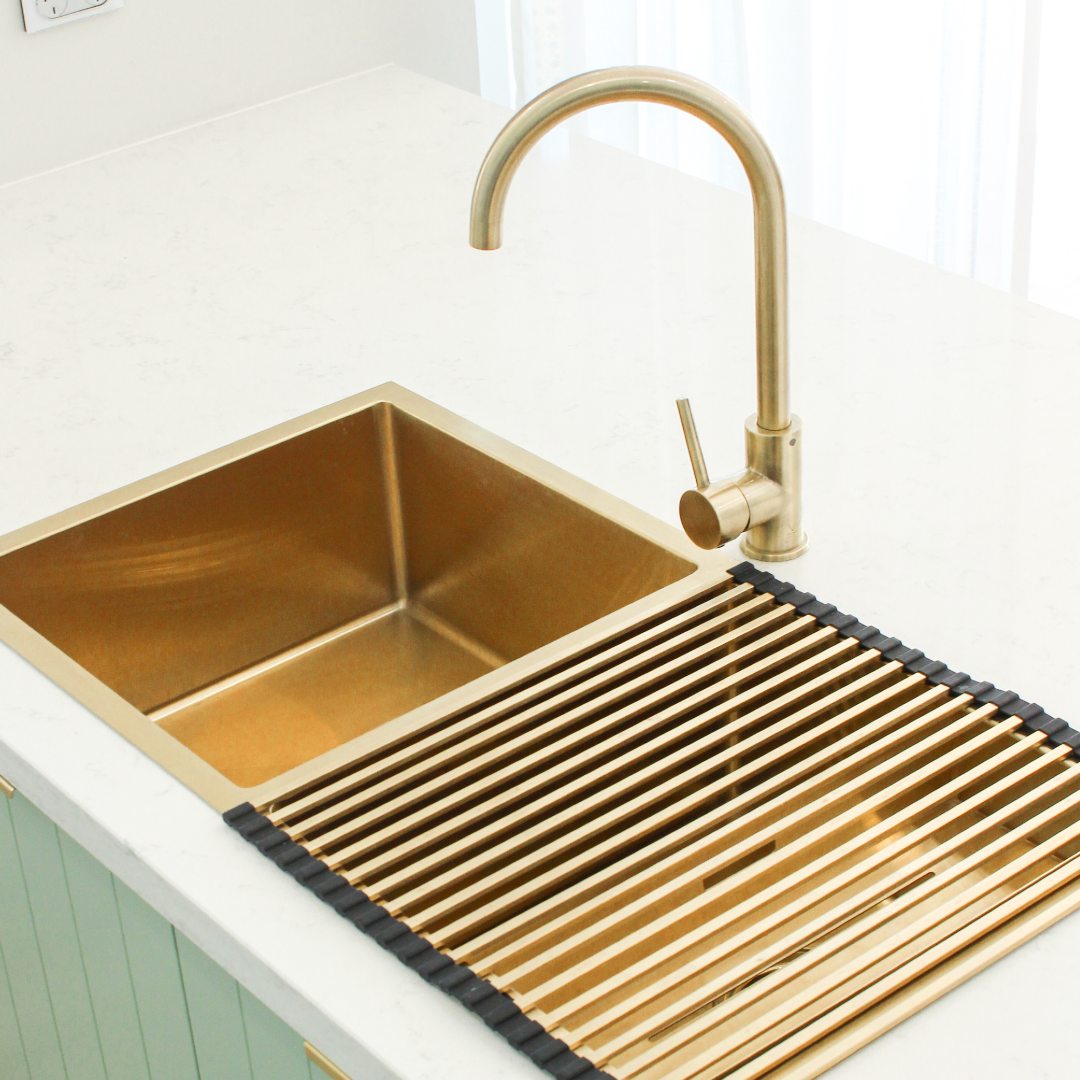 Zalo Double Brass Kitchen Sink $829.90 | Brass kitchen Sinks | Buy Online