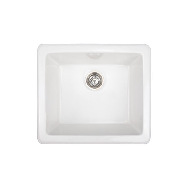 (D)Kalista Ceramic Single Sink - Gloss White
