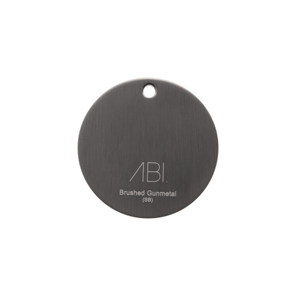 Colour Sample - Brushed Gunmetal (PVD) - Solid Brass