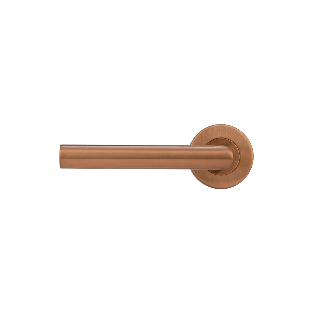 Davis Door Handle Brushed Copper ABI Bathrooms & Interiors