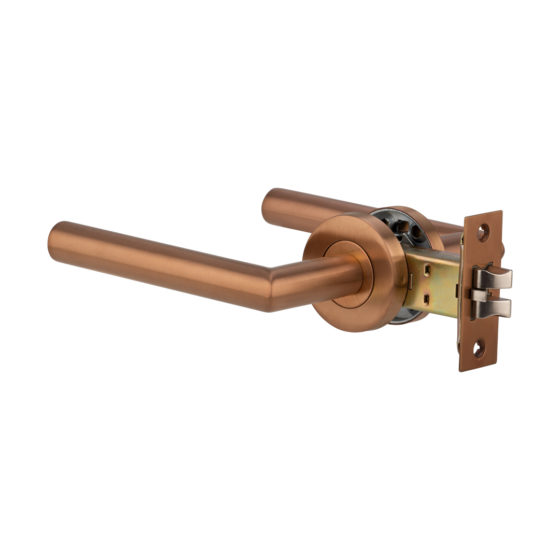 Davis Door Handle Brushed Copper ABI Bathrooms & Interiors