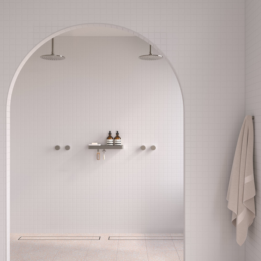 Maya Shower Caddy Brushed Nickel ABI Interiors