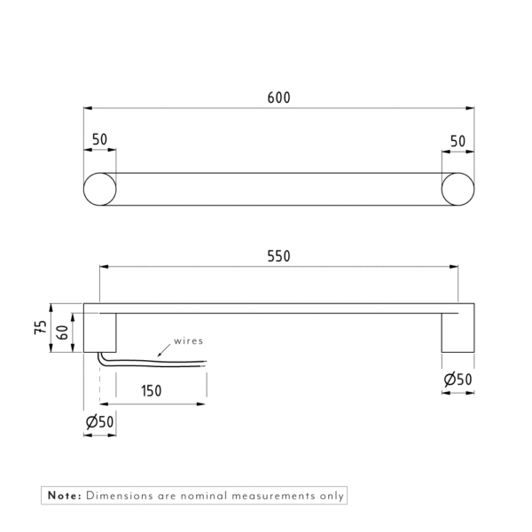 Otto Heated Towel Rail Brushed Gunmetal ABI Bathrooms & Interiors