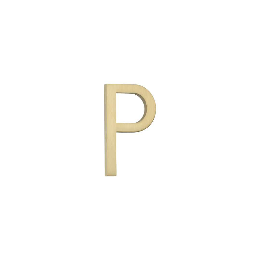 P Letter – 60mm – Brushed Brass P Letter – 60mm – Brushed Brass