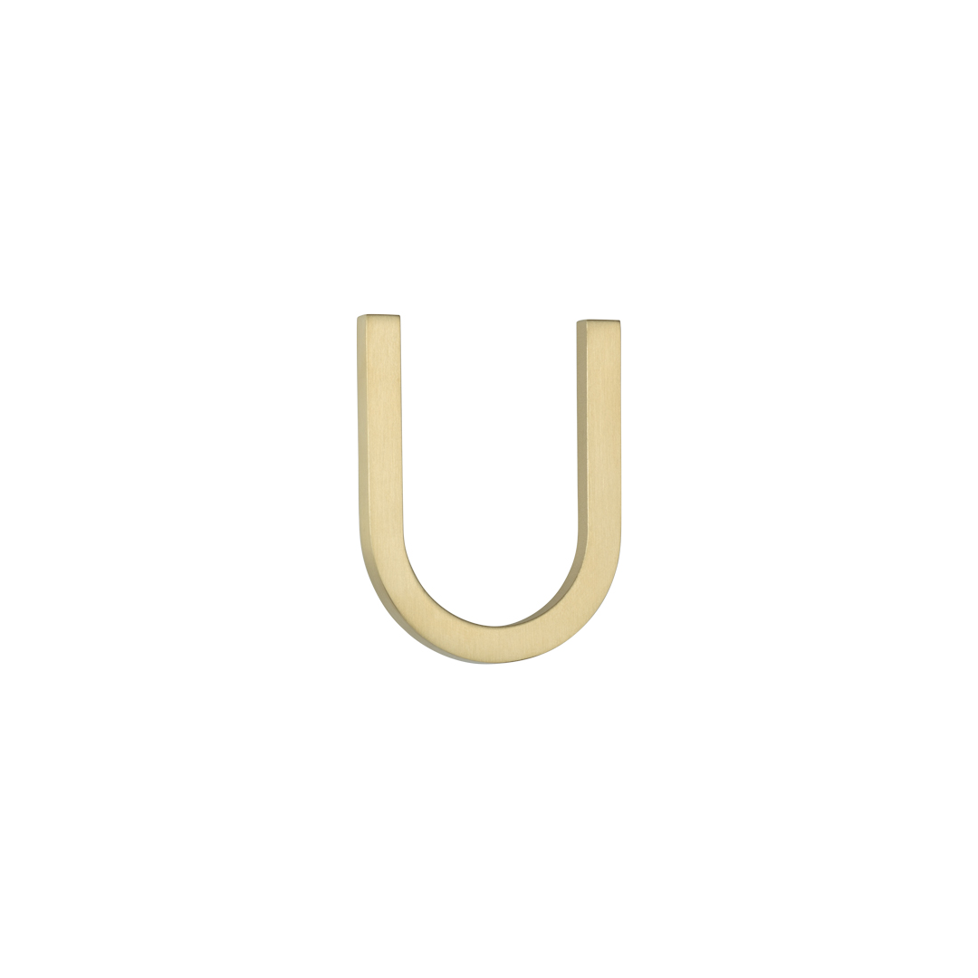U Letter – 60mm – Brushed Brass U Letter – 60mm – Brushed Brass