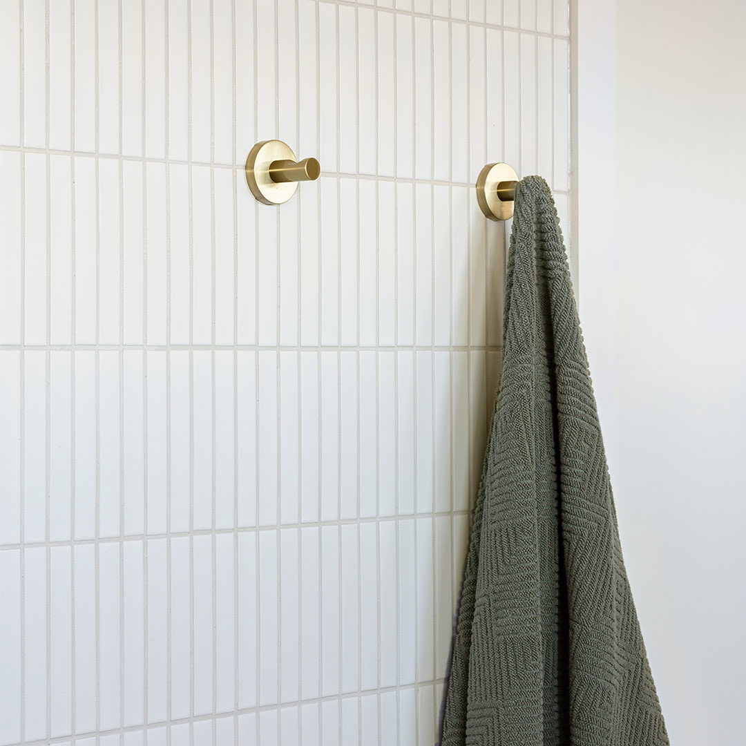 Elysian Robe Hook Brushed Brass ABI Interiors